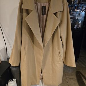 Tan Oversized Women's Coat